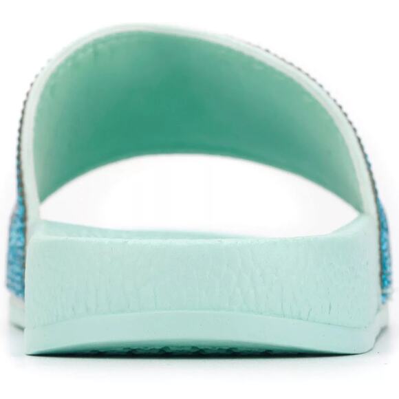 Kenneth Cole Reaction Women Pool Slide Sandal Screen Jewel Size US 10M Turquoise - Picture 3 of 5